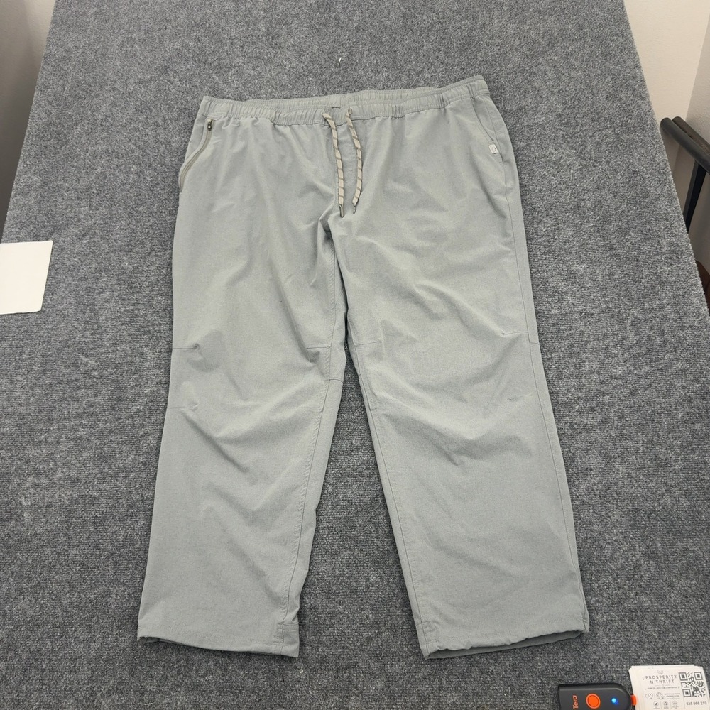 L.L. Bean Pants Mens XXXL Gray Polyester Elasterell Drawstring Outdoor Gorpcore